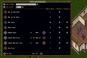 The Flooring Rack menu interface