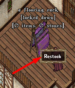 The "Restock" context menu option