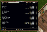 The Trophy Hutch menu interface