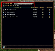 Filtering options