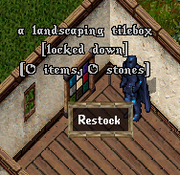 The "Restock" context menu option